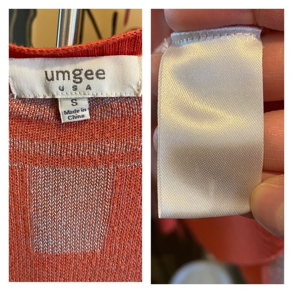 Umgee Tangarine Aztec asymmetric fringe cardigan - Picture 12 of 12